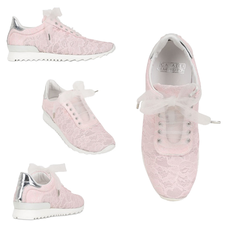 женские кружевные кроссовки Casadei